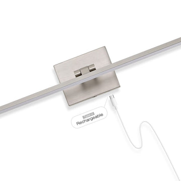 Santino 28" Modern Minimalist Swivel Integrated Dimmable LED Rechargeable Picture Light with Touch Sensor